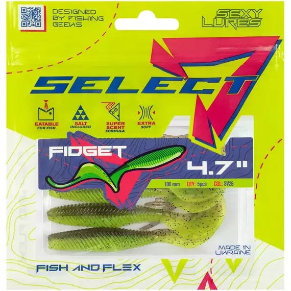Силікон Select Fidget 4.7" SV26 (5 шт / уп), Длина силикона: 4.7" (11.9 см), Расцветка силикона: SV26, фото , изображение 2